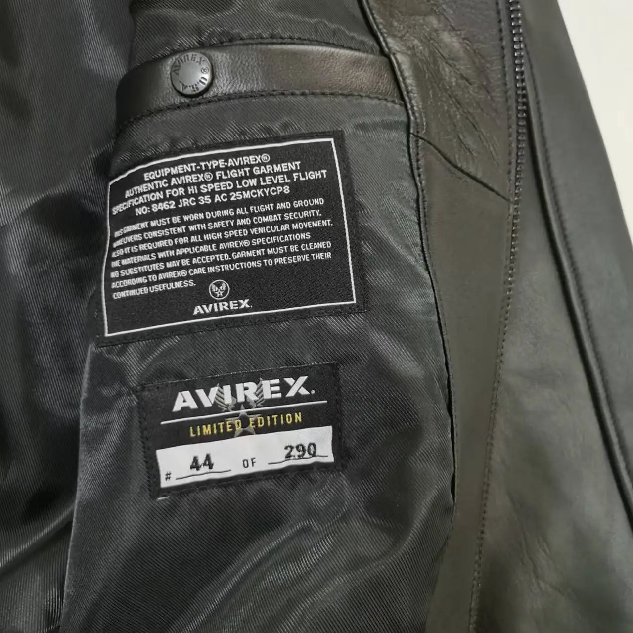 Avirex Fall Edition | Men’s Original Military Bomber Jacket – Genuine Sheepskin Leather