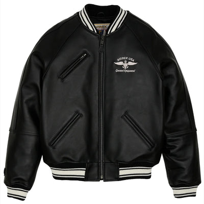 2025 French Leather Jacket – Embroidered American Fit | Sport Flight Style for All Seasons
