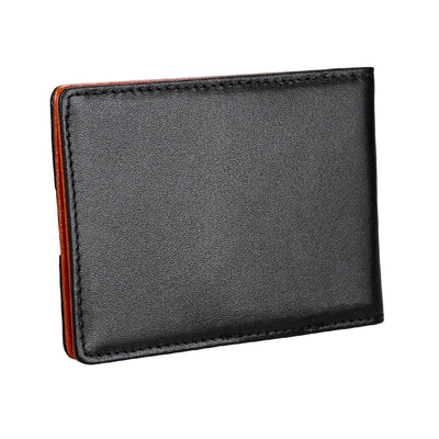 RFID Genuine Leather Slim Wallet – Minimalist Short Wallet for Men & Women with Money Clip & Card Holder
