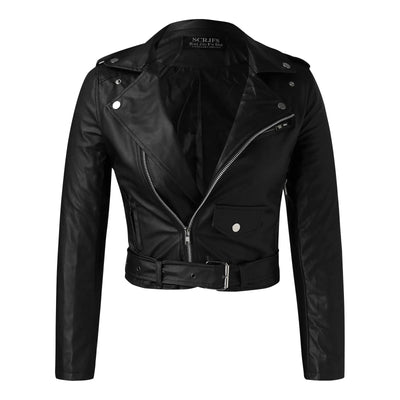 Urban Edge: Women's Pure Leather Moto Jacket – Bold. Sleek. Fearless.