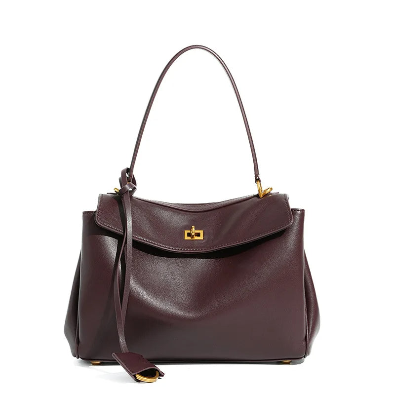 Rodeobag Premium Leather Crossbody Tote – Large Capacity Underarm Shoulder Bag for Women
