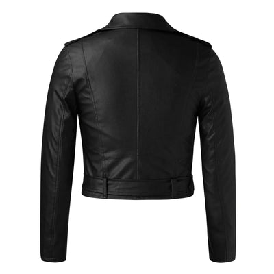 Urban Edge: Women's Pure Leather Moto Jacket – Bold. Sleek. Fearless.